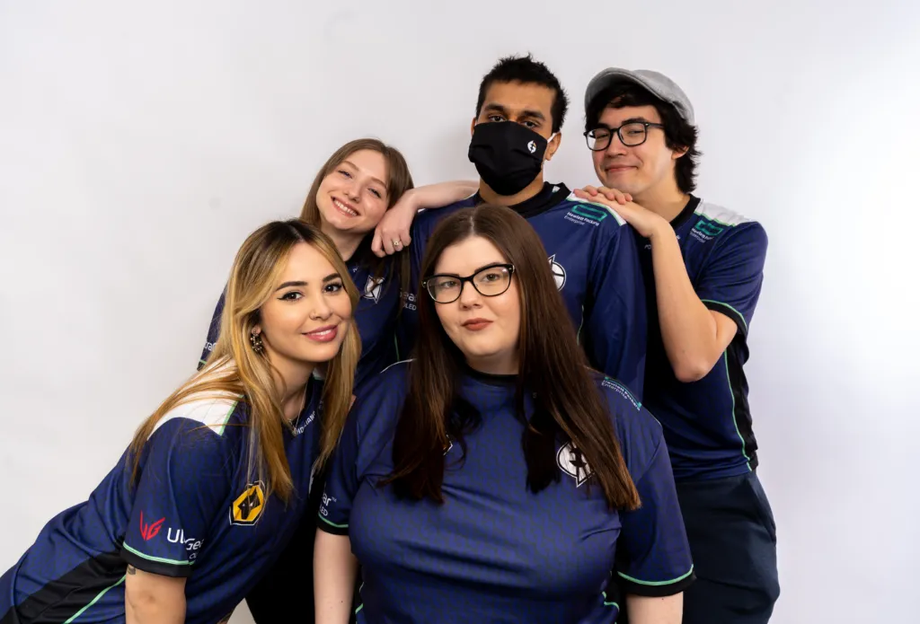 The Evil Geniuses Game Changers 2023 roster of 6 players. Game Changers compete in the game Valorant.